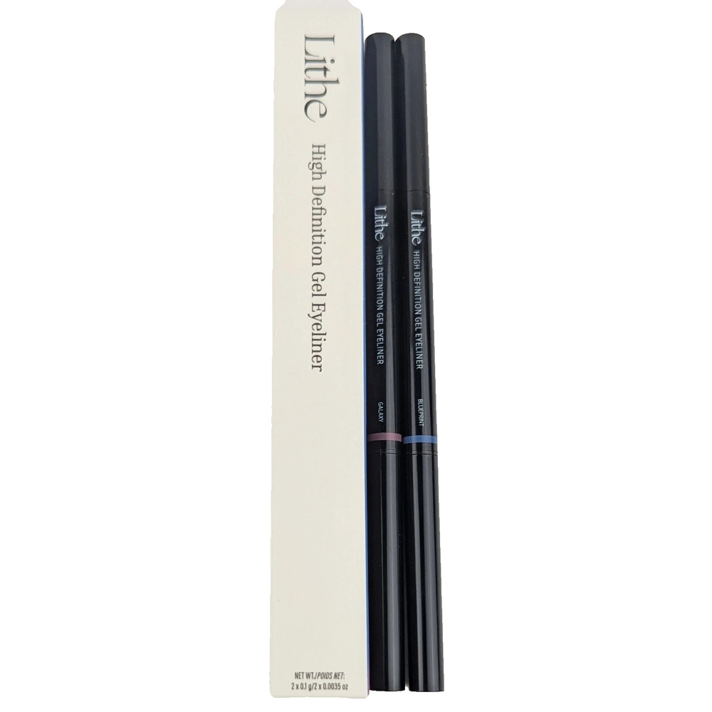 NIB LITHE High Definition Gel Eyeliner Duo 0.0035 oz BLUEPRINT/GALAXY